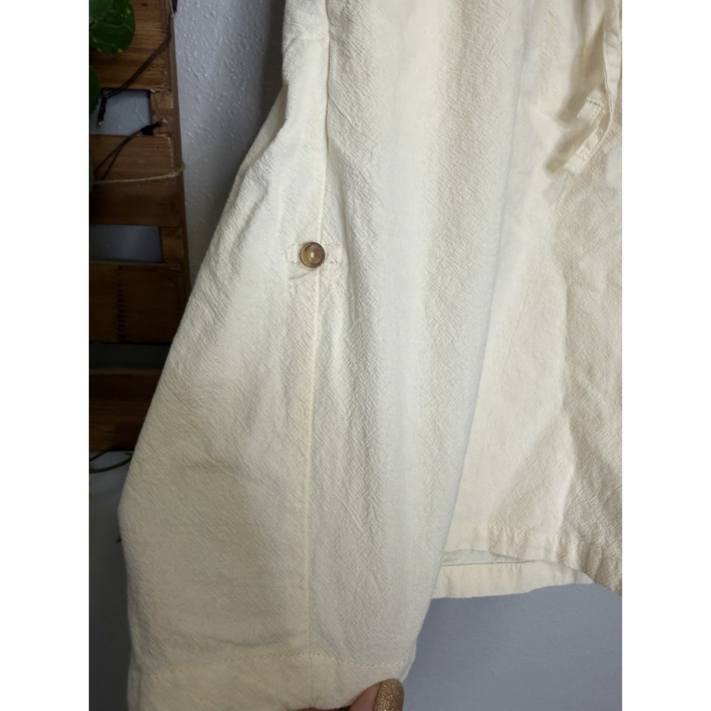 Saint Tropez ZalindaSZ Shorts Women's Size M roll cuff Cotton tan cream - Picture 2 of 5